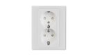 Levit® 5522H-C03457 16 zásuvka dvojnásobná s ochrannými kontakty (podle DIN), s clonkami, bš.barva  šedá / bílá * ABB