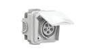 Zásuvka pod omítku designová, 5-pólová, 16A / 400V, bílá, IP 44 *PC-885-6v