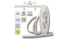 LED pásek SMD5050 bílá, DC12V, IP20, 10mm, bílý PCB pásek, 60 led/metr ML-121.599.60.0