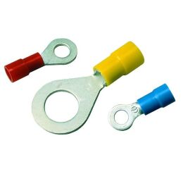 Oko kabelové RF-M5 0.5-1.5mm  /OI 1,5-M5 s izolací červenou, rudou pro šroub M5, vodič 0,5-1,5mm