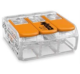 Wago 221-413 3x0,2-4mm krabicová svorka s páčkou