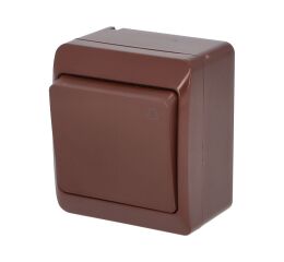 GALATEA *5337-06 IP44 Tlačítko symbol "zvonek" č.1/0 (hnědá).