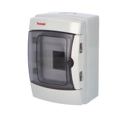 Skříň ACQUA 3904-T IP65,   4 mod., průhled. dveře, 217x141x105mm