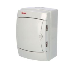 Skříň ACQUA 3904  IP65,   4 mod., šedé dveře, 217x141x105mm