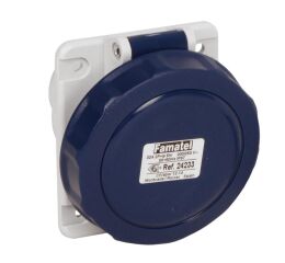 Zásuvka vestavná 24233 IP67/230V/32A/3P 6h, šikmá 10° - SpeedPRO Famatel