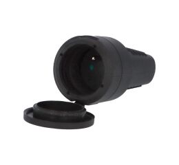 Spojka 2109 IP44/230V/16A - domovní, gumová, černáFAM