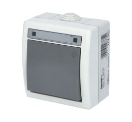 ATLAS *19079 IP55 Tlačítko symbol "světlo" č.1/0, na povrch, šedé.