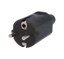 Vidlice 1106 IP20/230V/16A - domovní, gumová, černáFAM