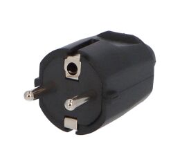 Vidlice 1105-N IP20/230V/16A - domovní, PVC, černá Famatel