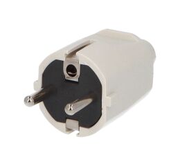 Vidlice 1105-B IP20/230V/16A - domovní, PVC, bílá Famatel