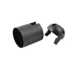 Objímka plastová E27, typ: 80 (1351-13000) - černá, hladká, s čepičkou *1000267 eleman