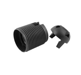 Objímka plastová E27, typ: 81 (1352-13000) - černá, s vnějším závitem, s čepičkou *1000269 eleman