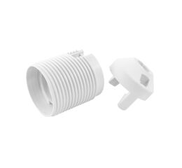 Objímka plastová E27, typ: 81 (1352-13400) - bílá, s vnějším závitem, s čepičkou *1000271 eleman