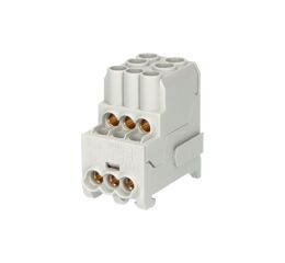 Blok pro rozdělení fází UVB 100 L, 1pól., 101A, 1000V, šedý, na DIN *1003164 eleman