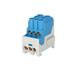 Blok pro rozdělení fází UVB 100 N, 1pól., 101A, 1000V, modrý, na DIN *1003165 eleman