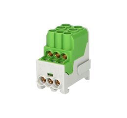 Blok pro rozdělení fází UVB 100 PE, 1pól., 101A, 1000V, zelený, na DIN *1003166 eleman