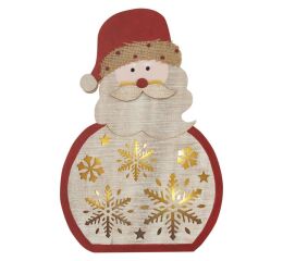 DCWW24;5LED XMAS  WOOD SANTA 2AAA WW