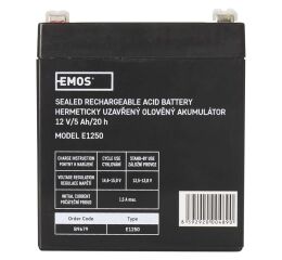 Bezúdržbový olověný akumulátor 12 V/5Ah, faston 6,3 mm *B9679