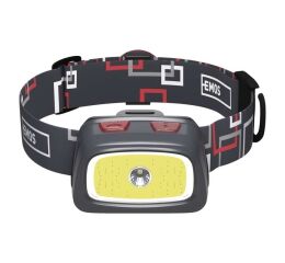 CREE LED + COB LED čelovka P3531, 330 lm, 65m, 3× AAA