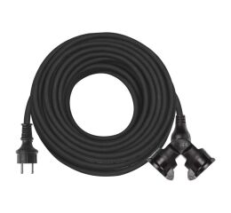 Prodlužovací kabel gumový – 2 zásuvky, 25m, 3× 1,5mm2, IP44 *P0604