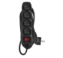 PRODLUŽKA 4Z 5M S VYP. 1,5MM ČERNÁ *PC1415R emos
