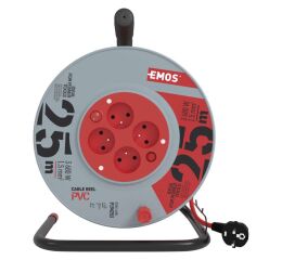 PVC prodlužovací kabel na bubnu - 4 zásuvky 25m 1,5mm *P194253