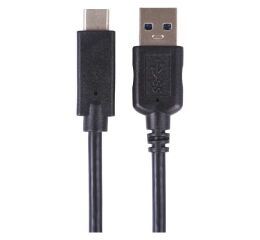 USB kabel 3.0 A/M - USB 3.1 C/M 1m černý, Quick charge