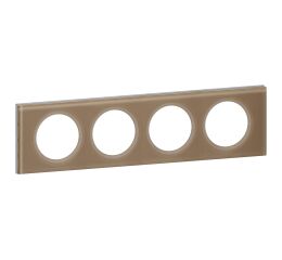 CL RÁMEČEK 4P SKLO KÁVOVÉ  *069464 Legrand