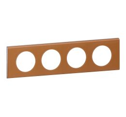 CL RÁMEČEK 4P KŮŽE KARAMEL  *069424 Legrand