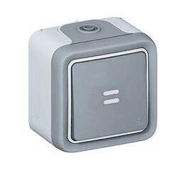 PLX55 TLAČÍTKO Č.1/0 ŠEDÝ 069720