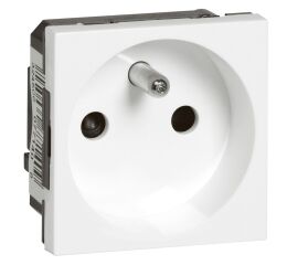 Zásuvka Mosaic 2P+T BÍLÁ 2M   77140