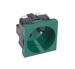 Zásuvka Mosaic 2P+T zelená  2M   77146