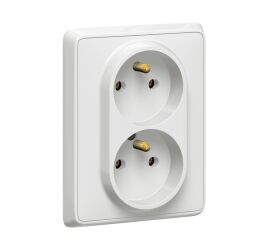 CA BÍLÁ DVOJZÁSUVKA 2X2P+T  *773619 Legrand