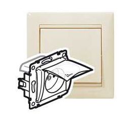 Zásuvka 2P+T,IP44,BÉŽOVÁ 774121