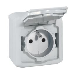 FORIX ŠEDÁ ZÁSUVKA 2P+T  *782395 Legrand