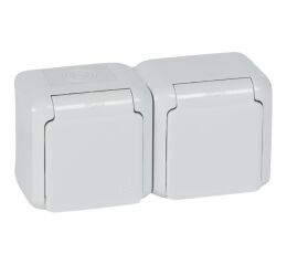 FORIX ŠEDÁ ZÁSUVKA 2X2P+T  *782397 Legrand