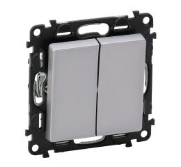 Valena LIFE přepínač střídavý č.6+6 barva hliník *752308 Legrand