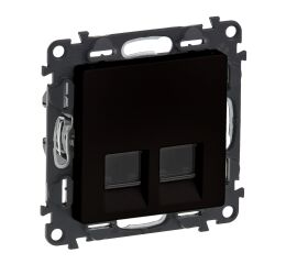 Valena LIFE zásuvka datová 2XRJ45 C5E FTP barva černá LCS  *756354 Legrand