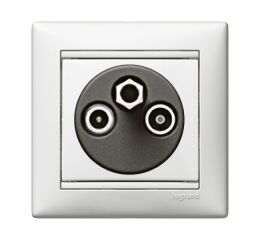 Zásuvka  TV-RD-SAT Valena bílá 774435