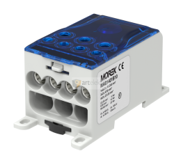Distribuční blok OJL 400A, vstup 1xAl/Cu240mm?, výstup 4x35/3x50mm? modrý typ MAB1401B10 Morek