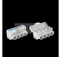 Distribuční svorka SLT 50-4 modrá Al 10-50/Cu 2.5-35 mm2 1000V typ MAS4050B10 Morek