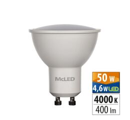 LED žárovka 4,6W, GU10, barva světla 4000 K vyzařovací úhel 100° svítivost 400 lumen *ML-312.149.87.0