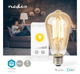 Žárovka dekorativní SmartLife LED WiFi E27/7W svítivost 806 lumen nastavení bílé *WIFILRF10ST64 Nedis