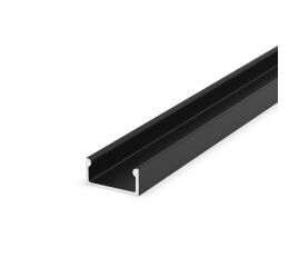 Profil hliníkový AL-PROFIL (E) B 2m barva černá lakovaná GXLP076 Greenlux