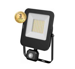 Reflektor LED ALFA PIR SMD 50W CW s PIR čidlem pohybu barva černá GXLR056 Greenlux