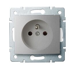 Zásuvka samostatná  DOMO Stříbrná   *24854