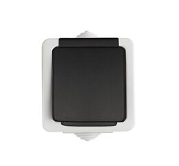 Zásuvka s ochranou kontaktů TEKNO Černá   *25356