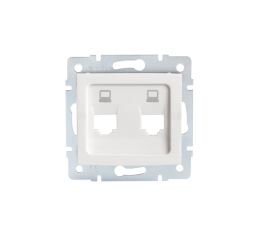 Adaptér LOGI 02-1419-002 bi datové zásuvky 2xRJ45 barva bílá 25936 Kanlux