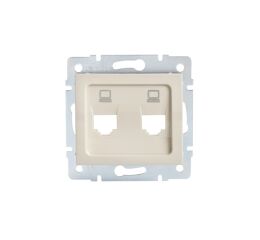 Adaptér LOGI datové zásuvky 2xRJ45 barva krémová 25937 Kanlux