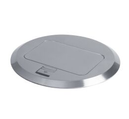 BIURO+   Krabice kovová do podlahy kulatá POP-UP 1+1/2xM45 - hliník *28311 Kanlux